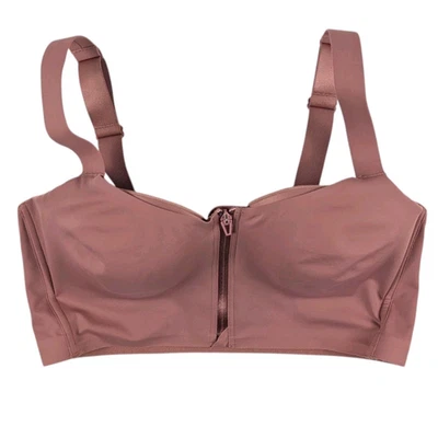 KNOCKOUT by Victoria's Secret Sports Bra Womens Size 38D Mauve Front Closure Zip - Image 1 of 4