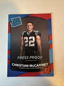 2017 Panini Donruss - Rated Rookie Christian McCaffrey #318 Press Proof Red (RC) - Picture 1 of 6