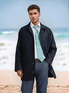 Cravatta uomo S&W SHLAX&WING paisley verde bambino blu bianca festa matrimonio - Foto 1 di 15