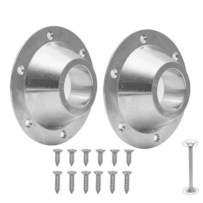 2 peças bases de mesa para trailers piso de alumínio montagem fixa pedestal acessórios campista - Imagem 1 de 4