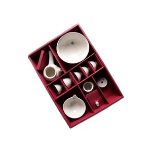 Juego de té tradicional coreano artesanal beige porcelana Cheonghwa juego de 5 personas - Imagen 1 de 24