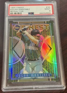 1995 Finest #36 Edgar Martinez refractor PSA 9 Mariners Hof Pop 3 - Imagen 1 de 2