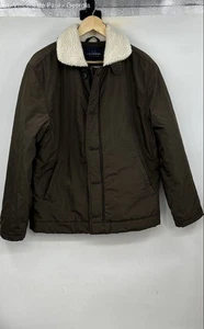 Lucky Brand Brown Sherpa Lined Insulated Windproof Jacket Mens M Water Resistant - Picture 1 of 10