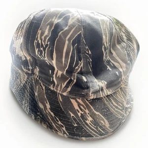 Sombrero de cubo de caza vintage estilo Jones a rayas de tigre camuflaje Fedora - Imagen 1 de 6