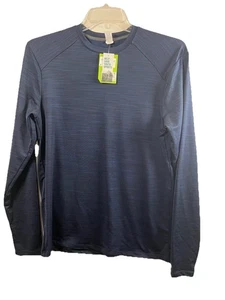 DSG Mens Movement LS Crew Team  Navy Blue Single Dye Training Shirt Small no5 - Picture 1 of 8