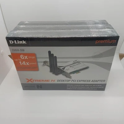 D-Link DWA-556 XTREME N PCIe Inalámbrica WiFi Red Internet Tarjeta Lote de 3Win/Mac Foto 1 de 4