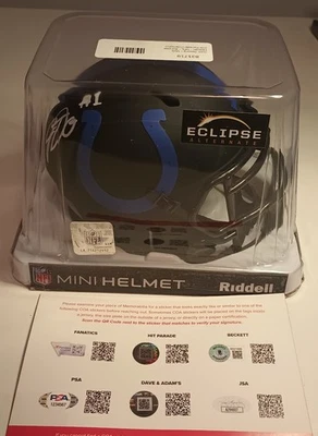 Josh Downs Autographed Mini Helmet Hit Parade Eclipse W/COA 2024 - Image 1 of 4