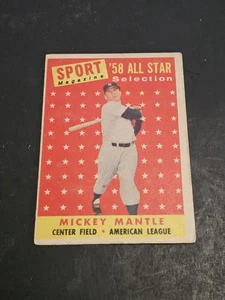 1958 Topps - Sport Magazine '58 All Star Selection Mickey Mantle #487  - Picture 1 of 4