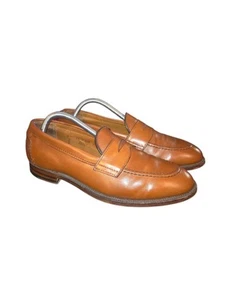 Alden Hergestellt in den USA Herren 9696F Hellbraun Kalbsleder Leder Flex Welt Penny Loafer Größe 9B/D - Bild 1 von 11