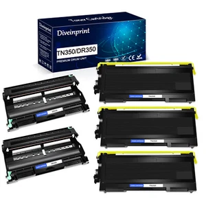 TN350 Toner & DR350 Drum Compatible With Brother MFC-7420 MFC-7820N DCP-7020 - Picture 1 of 22