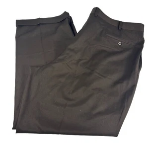 Sean John Brown Wide Leg Flat Front Dress Slack Trousers Pants Size 46x30 - Picture 1 of 4
