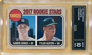 2017 TOPPS HERITAGE #214 - AARON JUDGE - ROOKIE STARS - GMA 10 GEM MINT - Picture 1 of 1