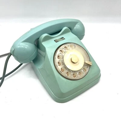 Telefono a disco Siemens S62 Azzurro designer Lino Saltini vintage raro - Immagine 1 di 4