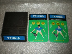 Vintage Rare Intellivision INTV Tennis Game Cartridge w/ 2 Insert Overlay - Picture 1 of 7