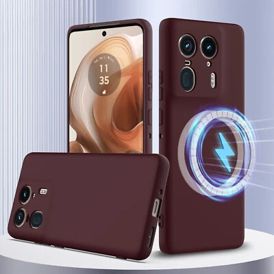 For Motorola Edge 50 Ultra, Magnetic Skin Touch Feel Liquid Silicone Cover Case - Image 1 of 4