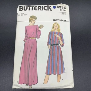 Butterick Vintage Schnittmuster #4335 Misses Kleid in Gr. 18-22 ungeschnitten - Bild 1 von 3