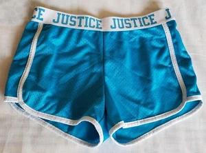Girls Blue/White Justice Shorts size 10 - Picture 1 of 2