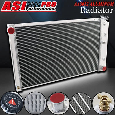 ASI 4 ROW ALUMINUM RADIATOR FOR 1970-1981 CHEVY CAMARO / 1978-1987 MONTE CARLO Foto 1 de 4