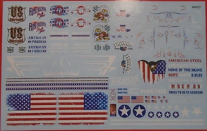 AMT #MKA027 ESCALA 1/25 CALCOMANÍAS PERSONALIZADAS ORGULLO AMERICANO NUEVAS EN PAQUETE SELLADO - Imagen 1 de 2