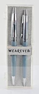 Vintage Weaver Blue Pastel Pen Pencil Set Box - Picture 1 of 5