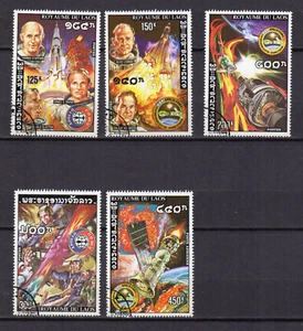Laos 1975 coopération spatiale USA - URSS série de 5 timbres oblitérés /TE4334 - Imagen 1 de 1