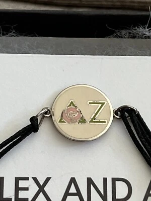 Alex and Ani ~ Delta Zeta~ Berloque Kindred Cordão-Puxar-String - Prata Esterlina 925 - Imagem 1 de 4