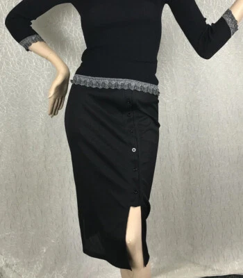 Otto Mode Jersey Skirt Black Size 6/XS — 第 1/4 张图片