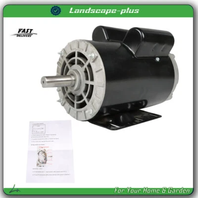 5 HP Compressor Duty Electric Motor 1 Phase 3450 RPM 56HZ Frame 7/8" Shaft 230V - Image 1 of 4