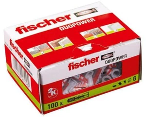 Fisher 6 mm x 30 mm Duopower Nylon Placa de yeso Ladrillo Tapones de pared 100 piezas Fijaciones - Imagen 1 de 3