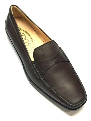 Mocasines TOD's Cuero Marrón Negro Goma Suelas GOMMINO Penny Talla 35.5 Foto 1 de 4