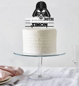 S.W Darth Vader CUALQUIER COLOR Personalizado PLÁSTICO Cake Topper - Imagen 1 de 4