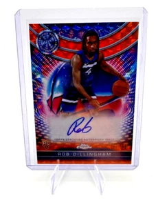2024-25 Topps Cromo Rob Dillingham Naranja Certificado Geométrico RC Automático/25 - SSP - Imagen 1 de 7