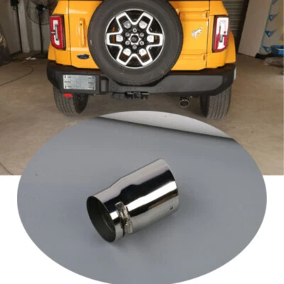 Tubo de extremo de punta de silenciador de escape trasero de acero inoxidable para Ford Bronco 2021-2022 2023 Foto 1 de 4