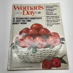 Woman's Day Magazine August 1970 Great Ads and Pics 40 Decorator's Shortcuts Vtg - Picture 1 of 9