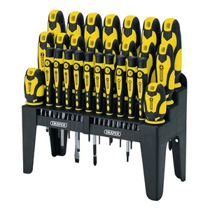 Draper 16824 Screwdriver & Bits Set Soft Grip c/w Stand Plain PH PZ TX-STAR 47pc - Picture 1 of 11
