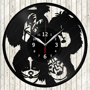 Kiss rock Vinyl Record Wall Clock Decor Handmade 428