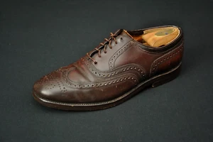 Repaired VTG Lew Ritter Shell Cordovan Shoes LWB Wingtips Men 8.5 601024RB - Picture 1 of 6