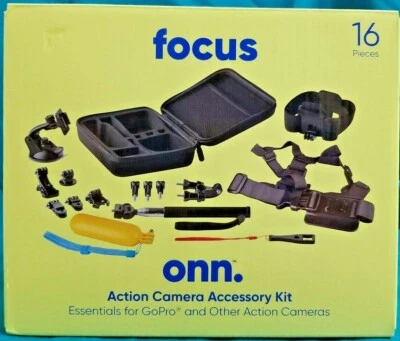 Focus Onn. Action Camera Accessory Kit- Essentials For GoPro And Others **NEW** - Image 1 of 4