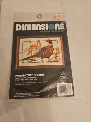 Dimensions Pheasant In The Grass  Counted Cross Stitch Kit 7" X 5"  New  - Image 1 of 3