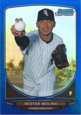 2013 Bowman Chrome Prospects BCP173 Nestor Molina Blue Refractor 017/250
