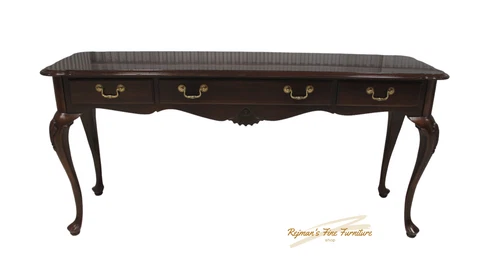 Ethan Allen Georgian Court Cherry Queen Anne Style Console Table Cover