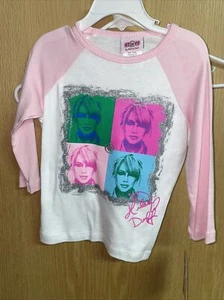 NWT Vintage Girls Stuff by Hilary Duff Graphic Tshirt size 4 2005 3/4 Sleeve - Picture 1 of 5