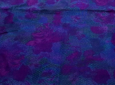 51"x44" Corsica by Jinny Beyer Fabric Purples Floral 'woven look' Cotton RJR Fab - Image 1 of 3