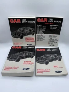 1987 FACTORY OEM FORD Mustang SHOP MANUALS Cougar Thunderbird Continental - Picture 1 of 6