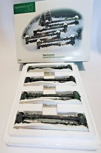 Dept 56 Village Accessory Holly Split Rail Fence Set of 4 - Picture 1 of 3