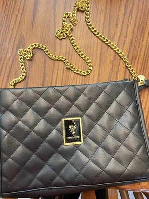 Versace Medusa Head Small Black Leather Crossbody Bag - Authentic QR Code - Image 1 of 4
