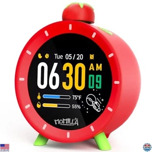 Colorido Reloj Despertador LCD, 4 Alarmas Fuertes, Temporizador Visual, Ruido Blanco, Lindo Diseño - Imagen 1 de 6