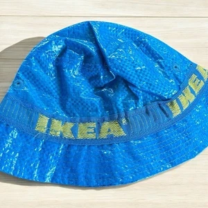 Ikea Bucket Hat Fraka Knorva and  Knolig Bag Keychain Set of 2 items blue - Picture 1 of 9