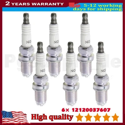 6PCS SPARK PLUGS FOR BMW E36 E39 E46 318I 325I 328I 330XI X3 Z4 12120037607 NEW - Image 1 of 4