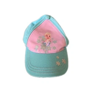 Frozen Elsa Baseball Cap Disney Girl's Youth Hook Loop Small Aqua & Lavender Hat - Picture 1 of 6